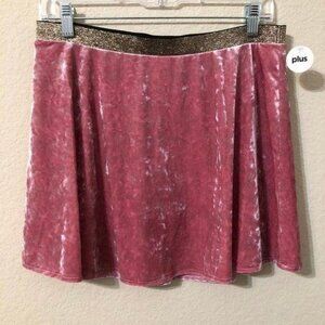 Arizona Jean Co. Plus Pink Velour Skirt